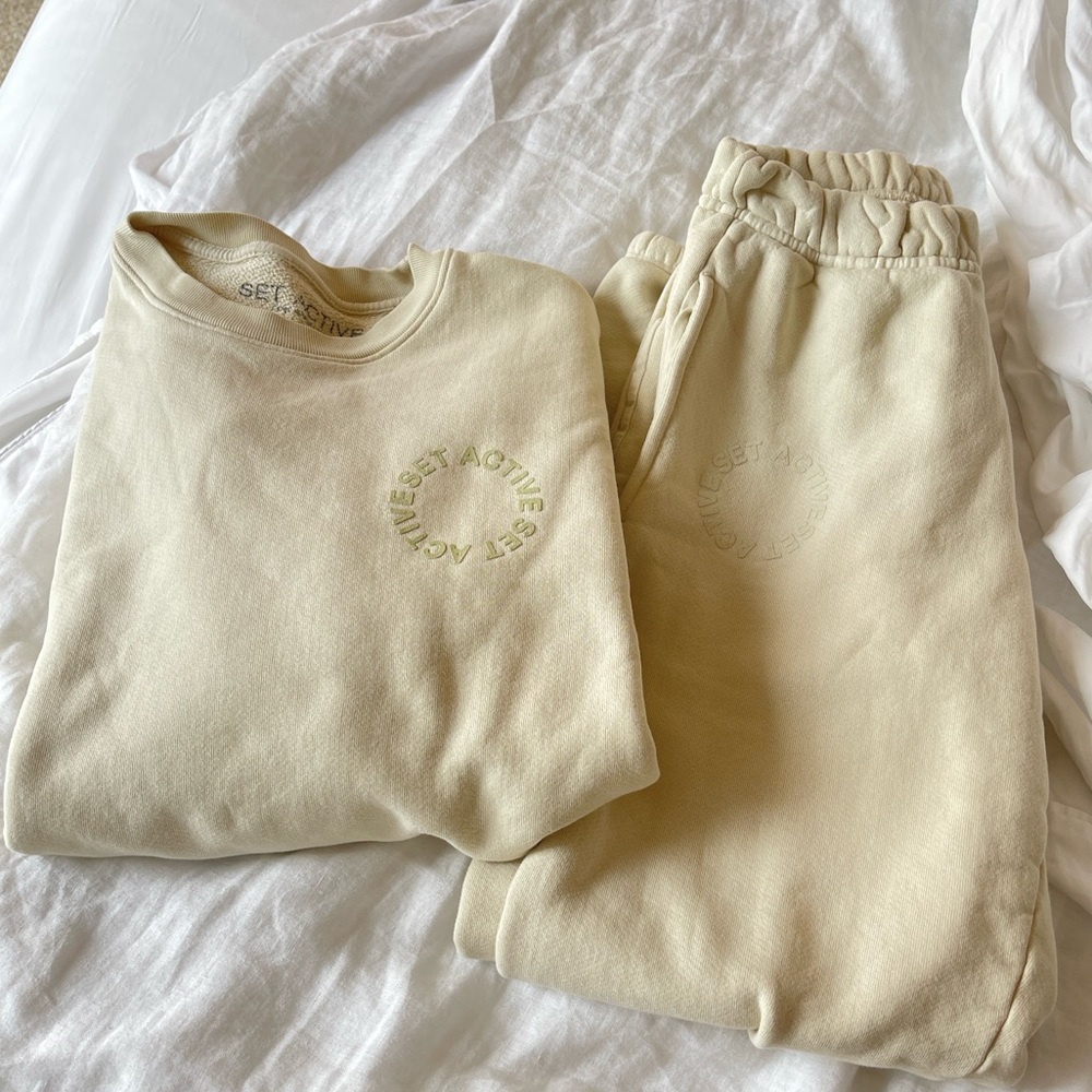 Set active sweat set in oat milk - Picture 2 of 2